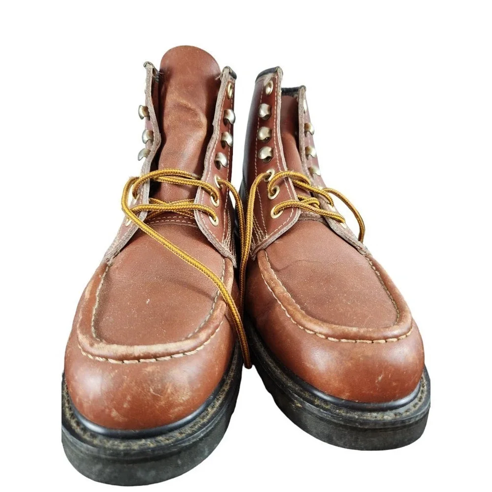 Vintage unbranded men's leather work boots 10D